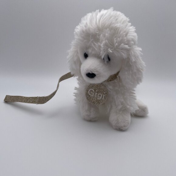 Gund Justice GiGi White Poodle Plush Gold Collar & Leash 6" Puppy (SKU: 445TO) - Picture 2 of 8